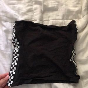 checkered tube top